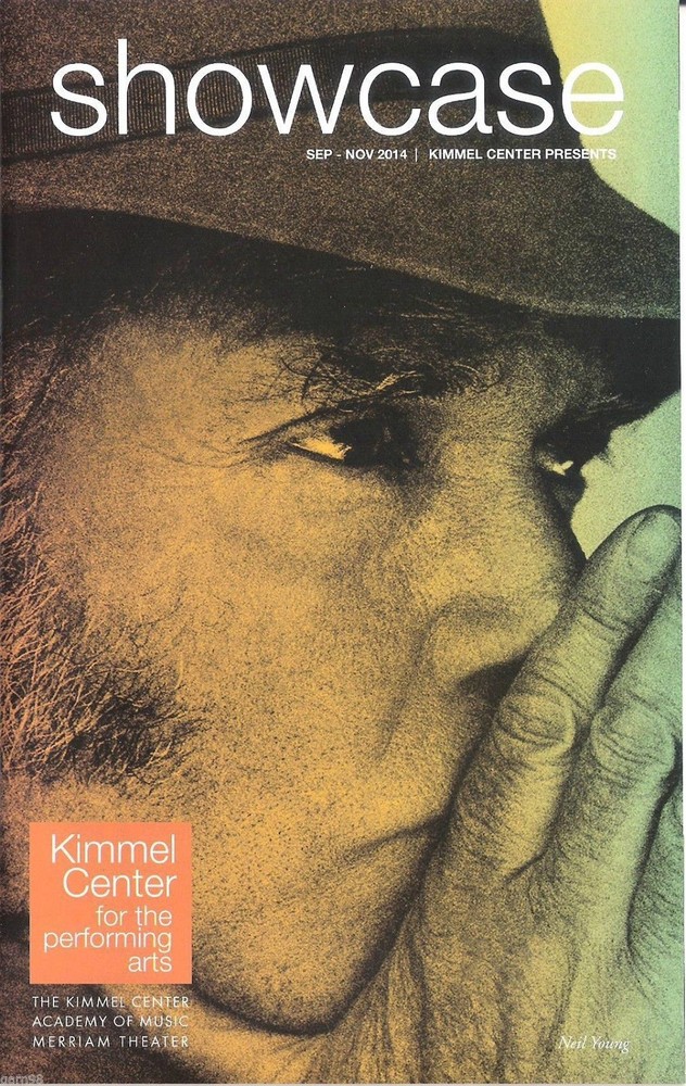 NEIL YOUNG Acoustic Solo Philadelphia PA  Concert Program October 2014