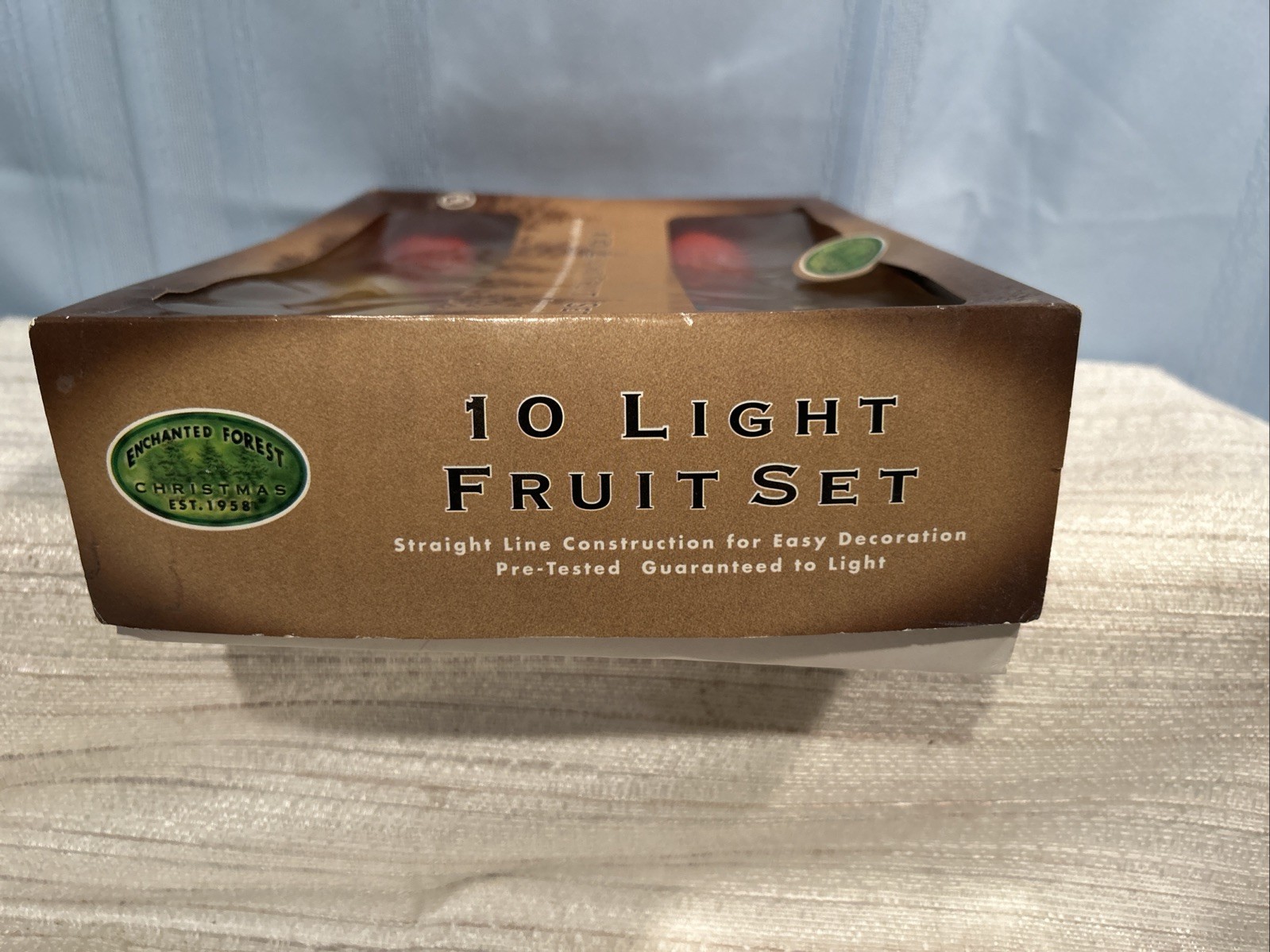 Vintage Blow Mold Fruit String Lights 10 Party Patio Lights Plastic RV Camping