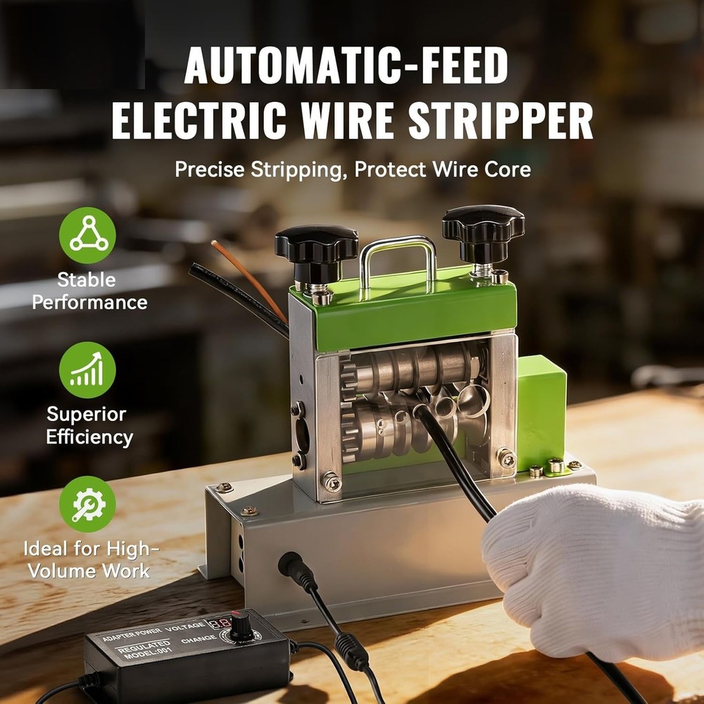 Electric Wire Stripping Machine, 0.06''-0.67'' Automatic Wire Stripper Machin...
