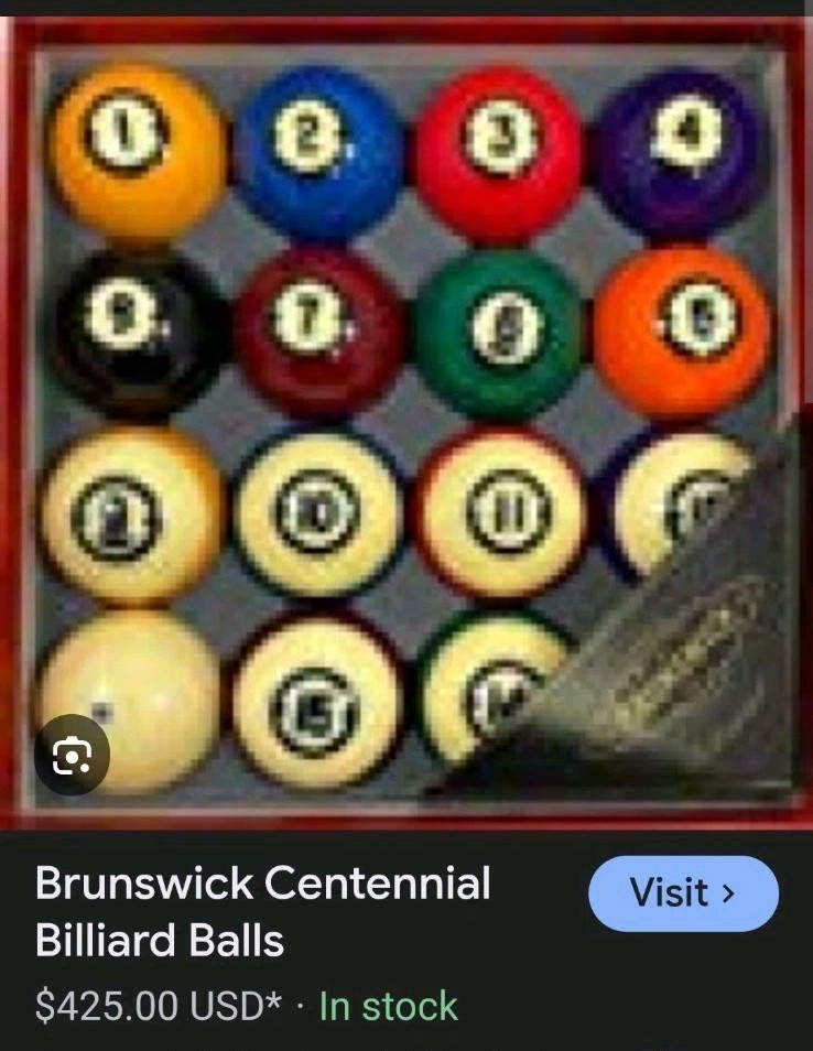 Pristine! Brunswick Centennial Pool ball set + FREE LEATHER custom brief case