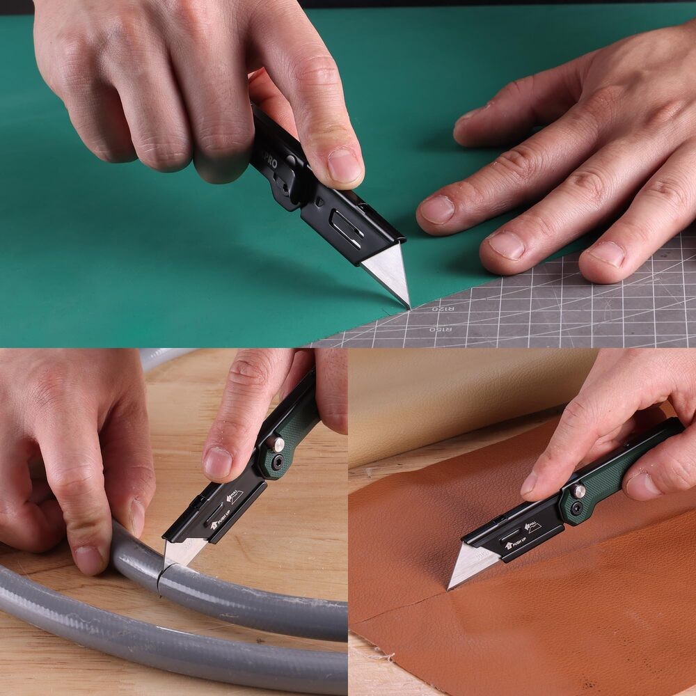 WORKPRO Folding Utility Knife Fast Open Box Cutter Quick Change Blade Mini Knife