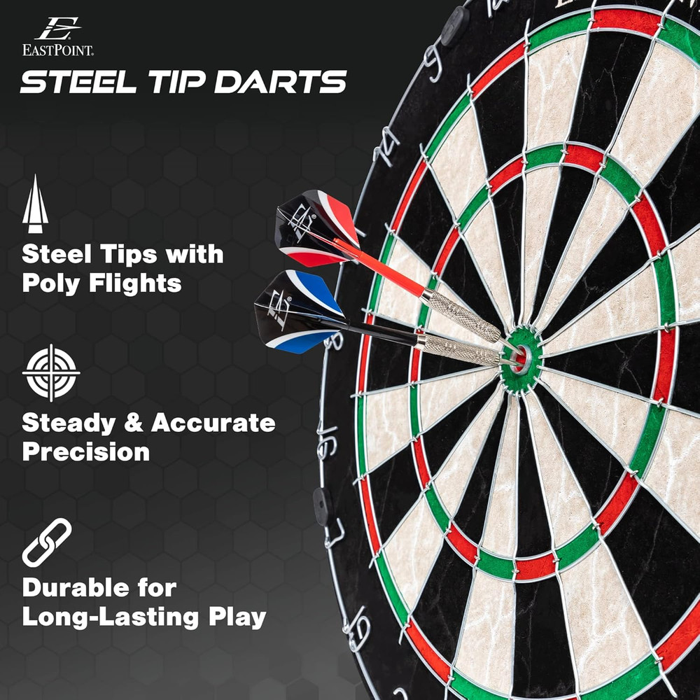 Dartboard with Scoreboard Set - Includes 3 Darts