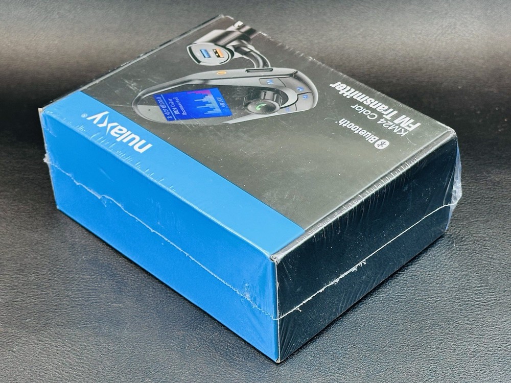 Nulaxy KM24 Bluetooth FM Transmitter, Wireless In-Car - Black - NIB