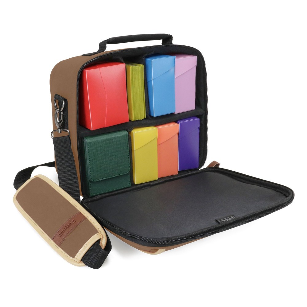 ENHANCE Designer Edition Compact MTG Bag with Customizable Interior (Tan)