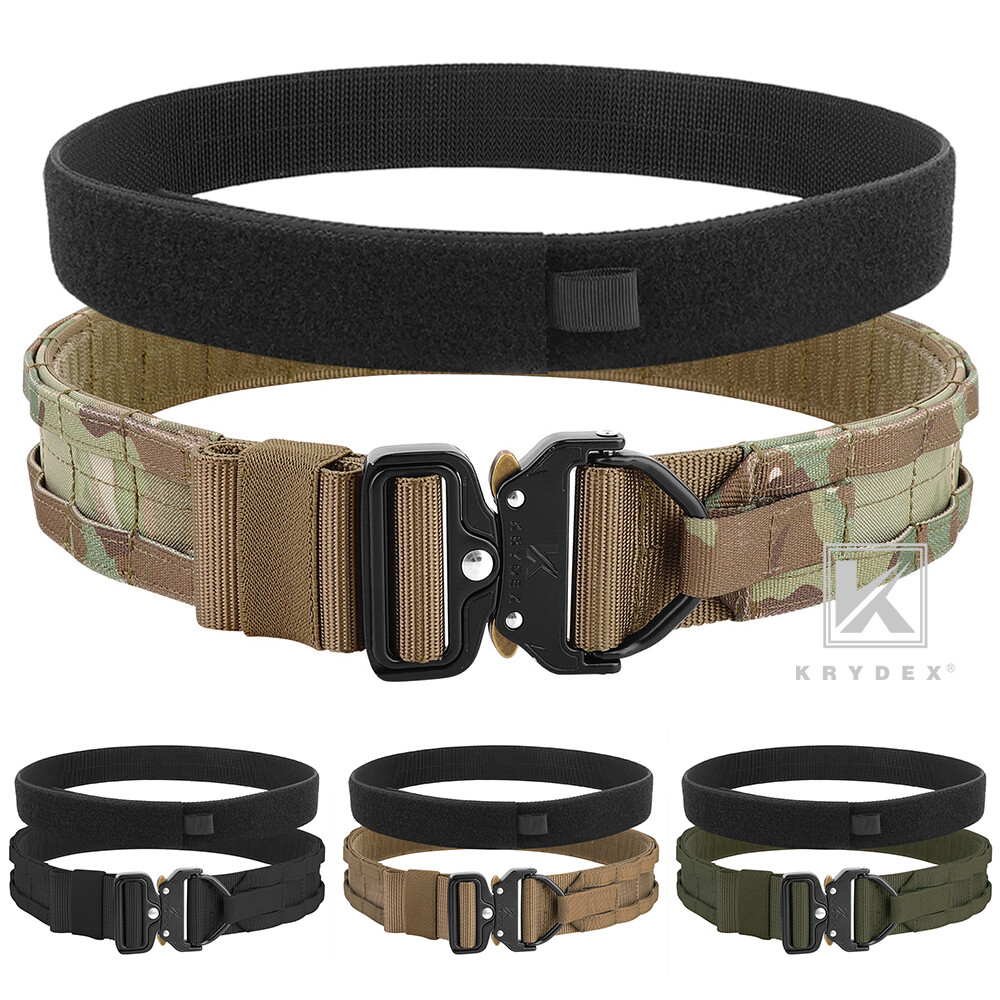 KRYDEX Tactical Belt 1.75 inch Heavy Duty Rigger Belt D-ring Quick Release Nylon