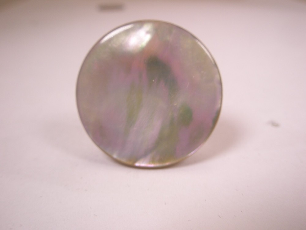 Abalone SINGLE Vintage Cuff Link replace lost/broken zL51