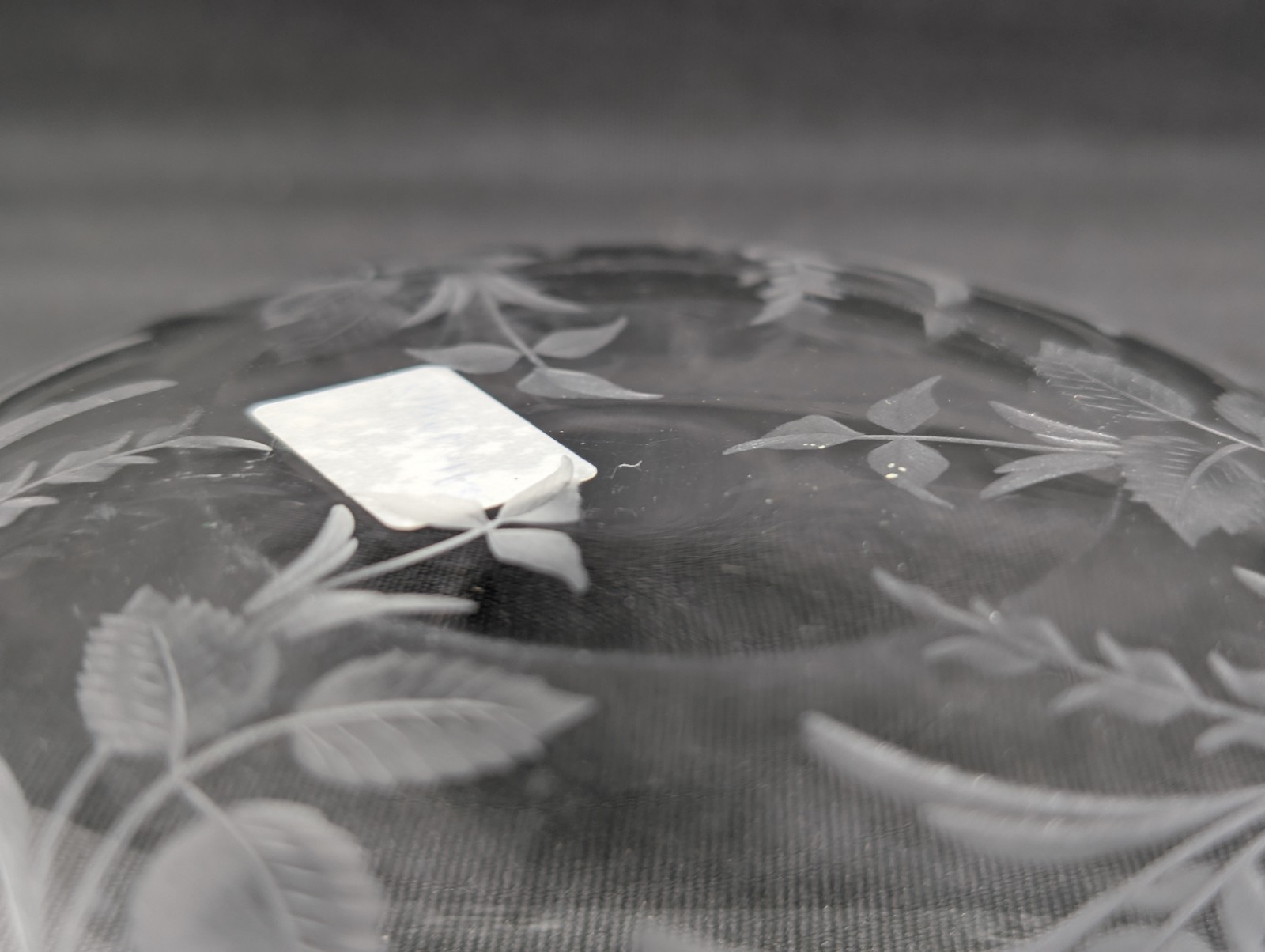 Sinclaire Intaglio Etched 6" Shallow Bowl Dish ANTIQUE American Brilliant