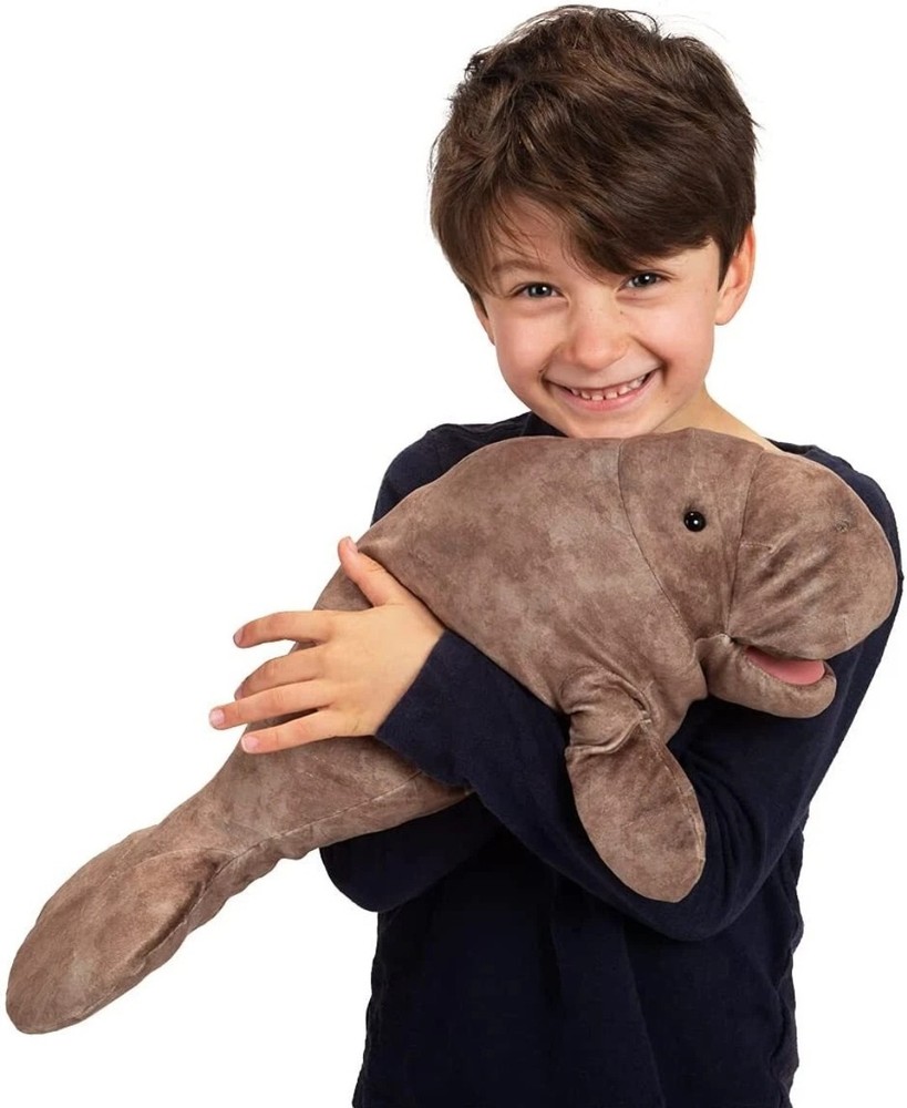 Folkmanis Manatee Hand Puppet, Gray, 20"