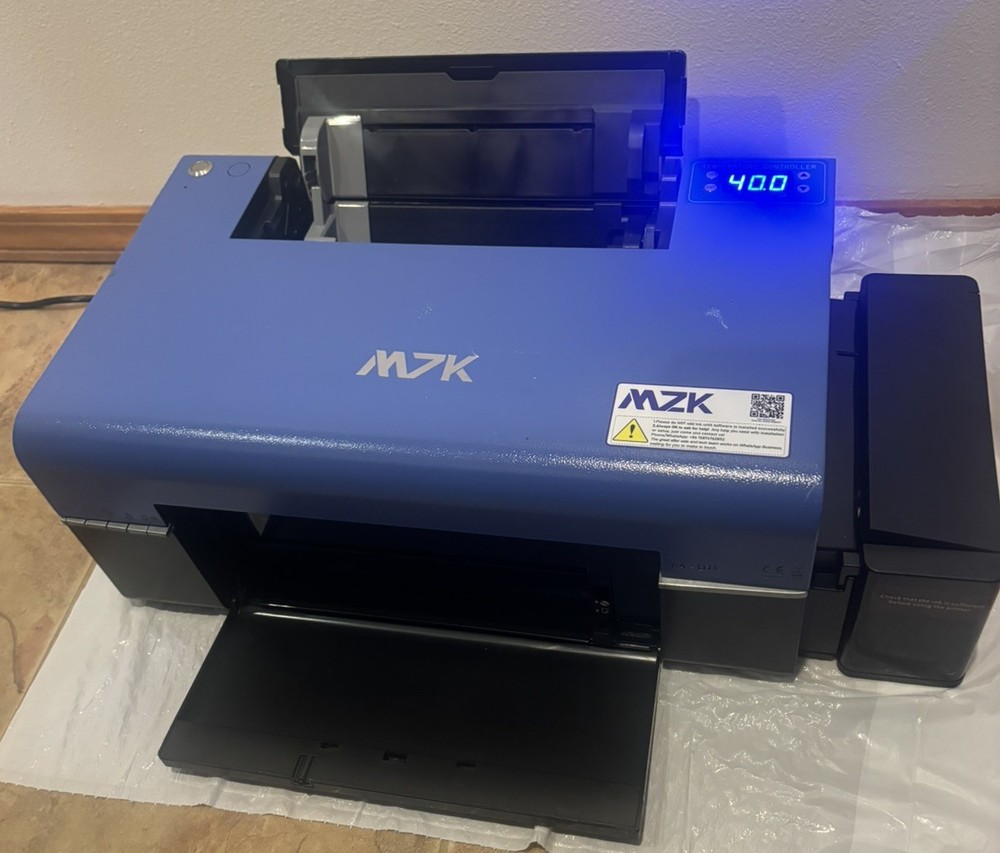 MZK Dtf Printer A4 Size Blue Fabric Transfer Direct Printer Only Untested
