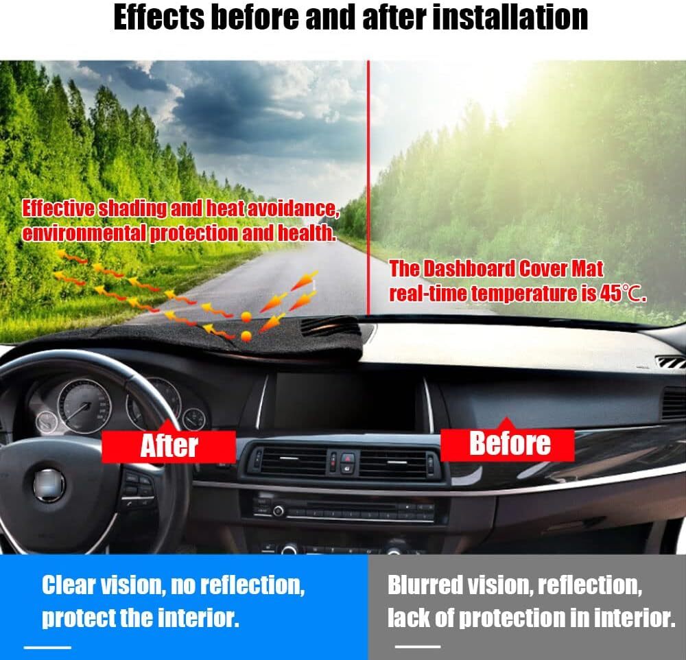 For 2007-2013 Chevy Silverado GMC Sierra Cab Dashboard Cover Dash Mat Pad Black