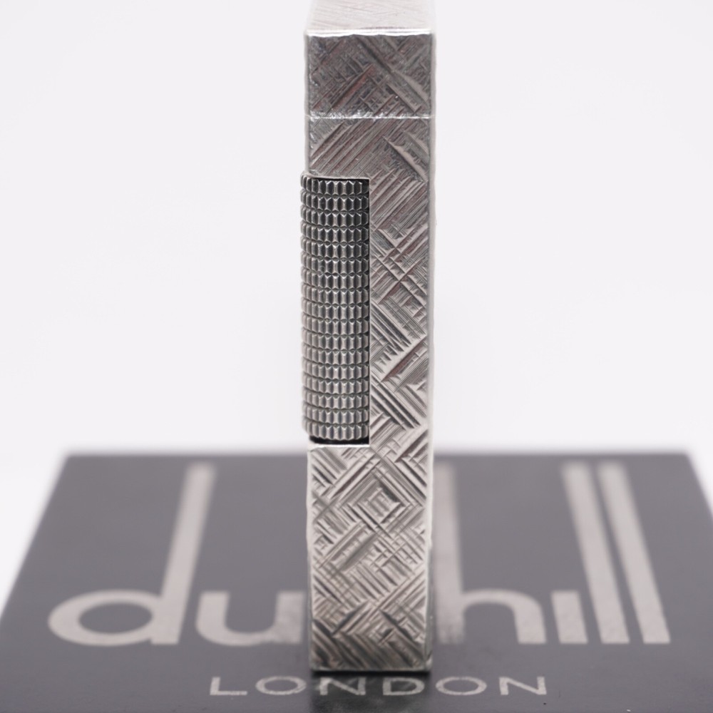 Rare Dunhill Lighter Silver Florentine Pattern-Ultrasonically cleaned_Working
