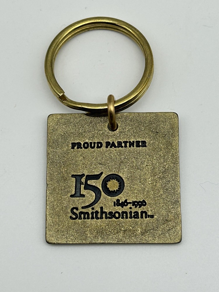 Intel Smithsonian 150 Anniversary 1846–1996 Metal Keychain With Computer Chip