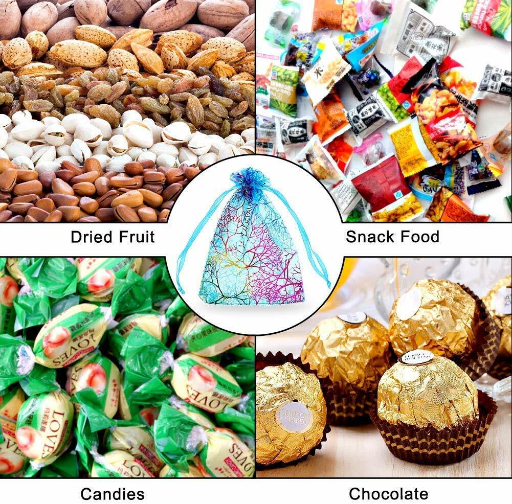 5x7in Sheer Drawstring Organza Bags Jewelry Favor Gift Coralline Pouches Wedding