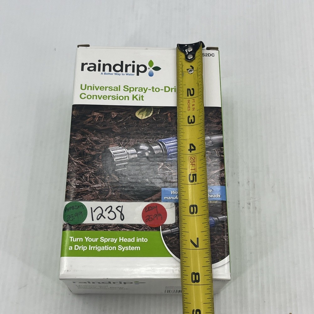 Raindrip Universal Spray-to-Drip Conversion Kit RS2DC Easy Install. {26}.