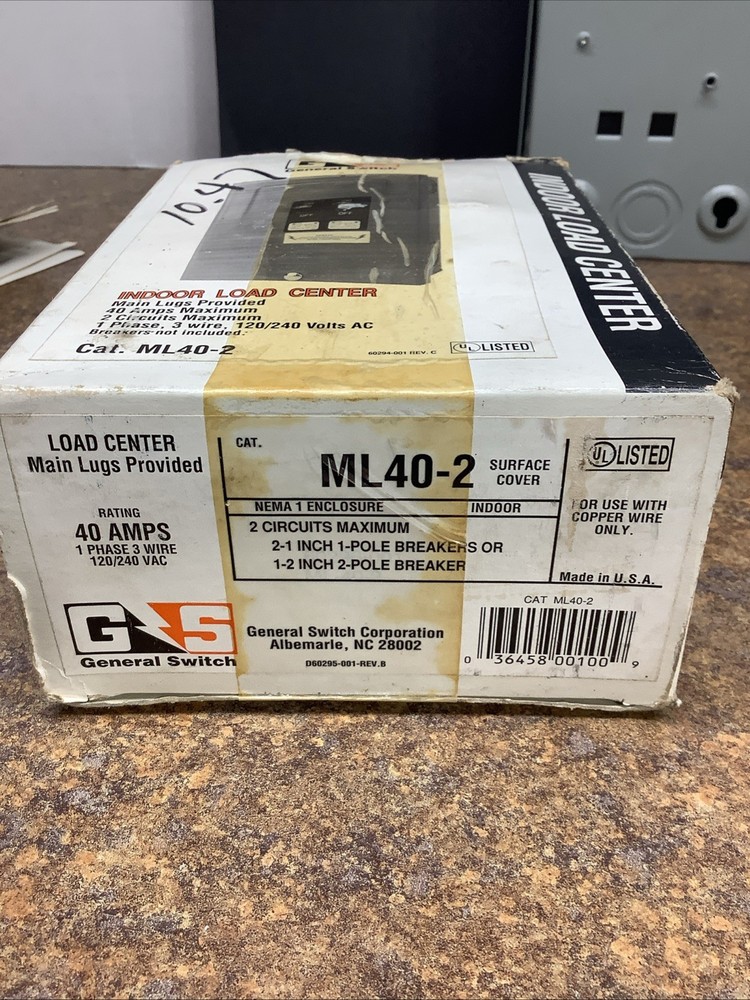 General Switch Indoor Load Center 2 Breakers