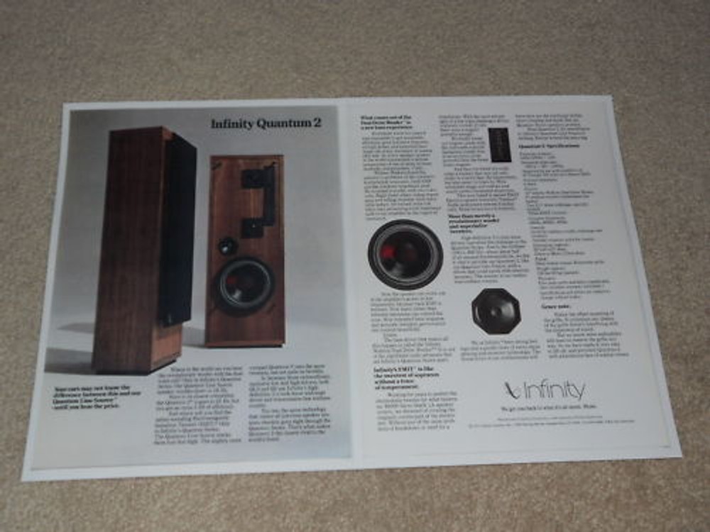 Infinity Quantum Line Source 2 Brochure,2 pgs,Specs,QLS