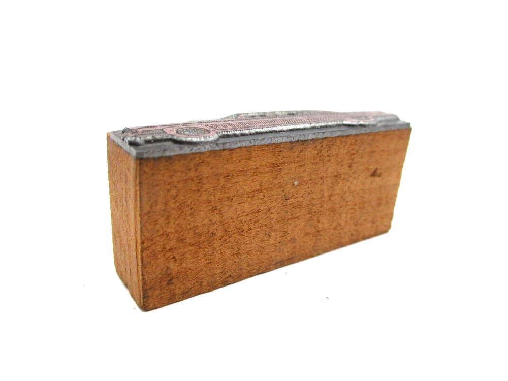 Vintage Printing Letterpress Printers Block Car