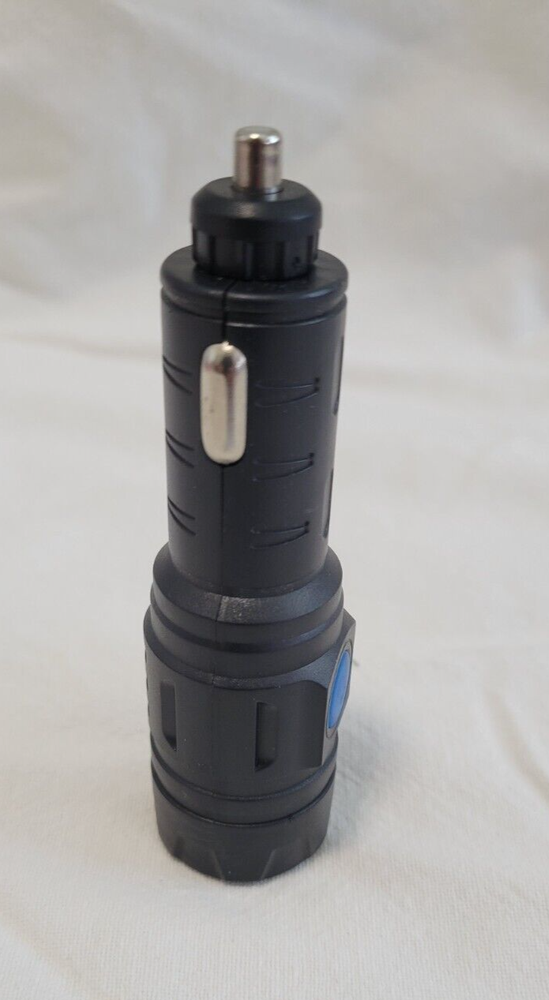 LED Flashlight Compact Mini Bright Car Cigarette Lighter Rechargeable 12V