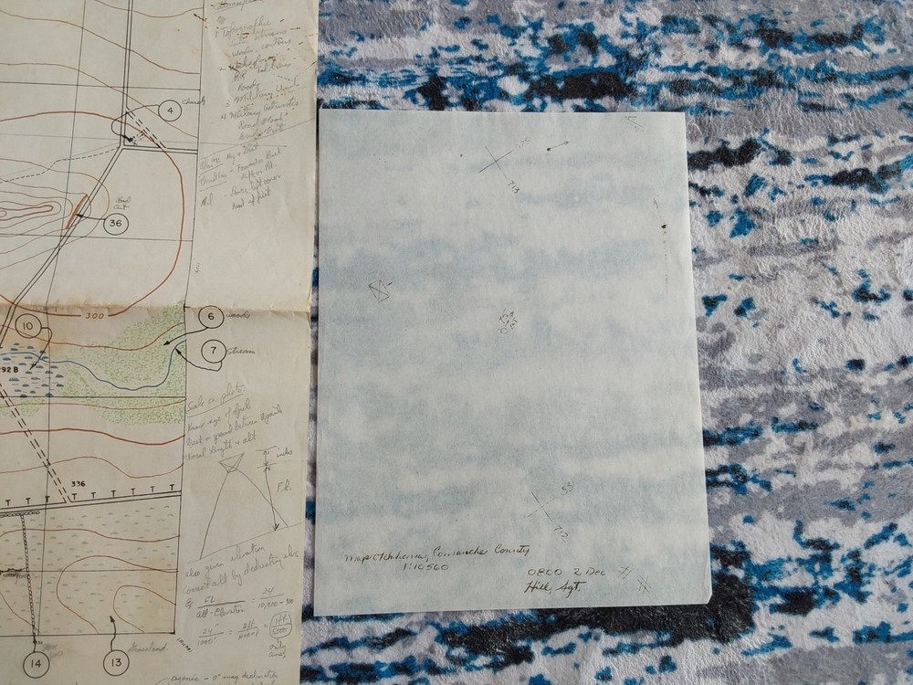 WWII 1943 Comanche County OK Training Map US Army