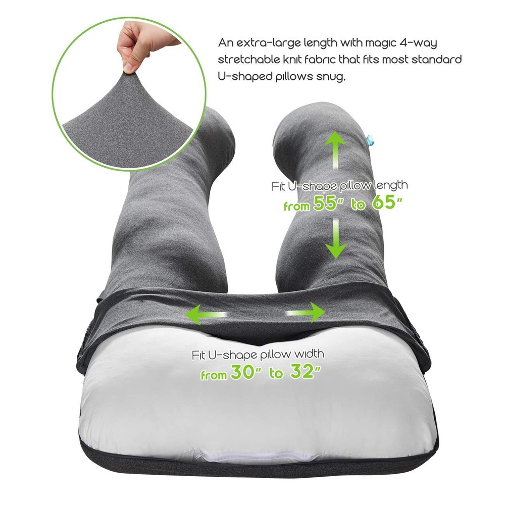 COSMOPLUS 𝐏𝐫𝐞𝐠𝐧𝐚𝐧𝐜𝐲 𝐏𝐢𝐥𝐥𝐨𝐰 U-shape, Heather Grey-u Shape