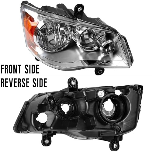 ECOTRIC Headlight Passenger Side 2011-2019 Dodge Grand Caravan Replacement