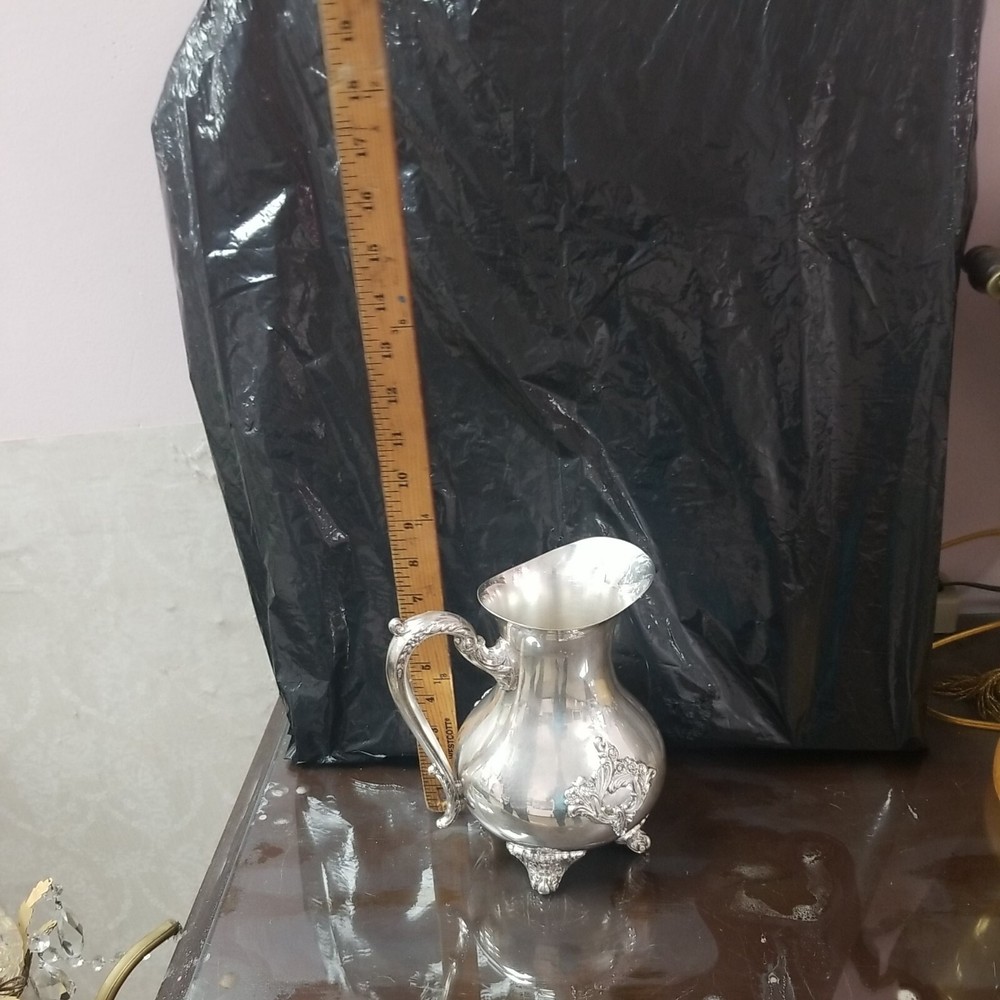 Vintage Silver Plated Pitcher 9" Tall