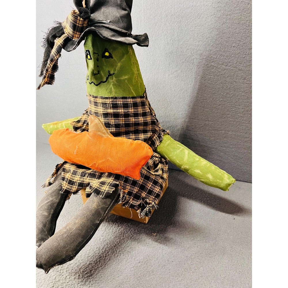 Rustic Handmade Witch Doll Wanda – Unique Halloween Decor