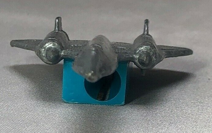 BOMBER AIRPLANE Figural Plastic PENCIL SHARPENER Vintage