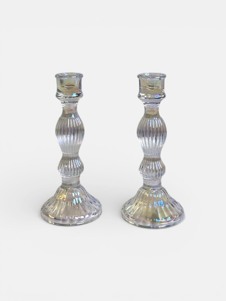 iridescent candle holder