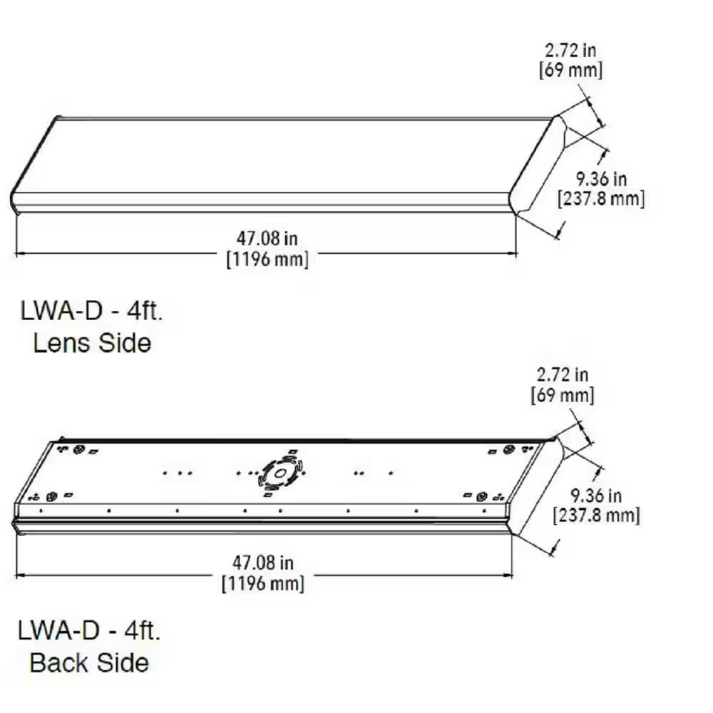 4 Ft. 6293 Lumens 128-Watt Equivalent Integrated LED Dimmable White Diffused Len