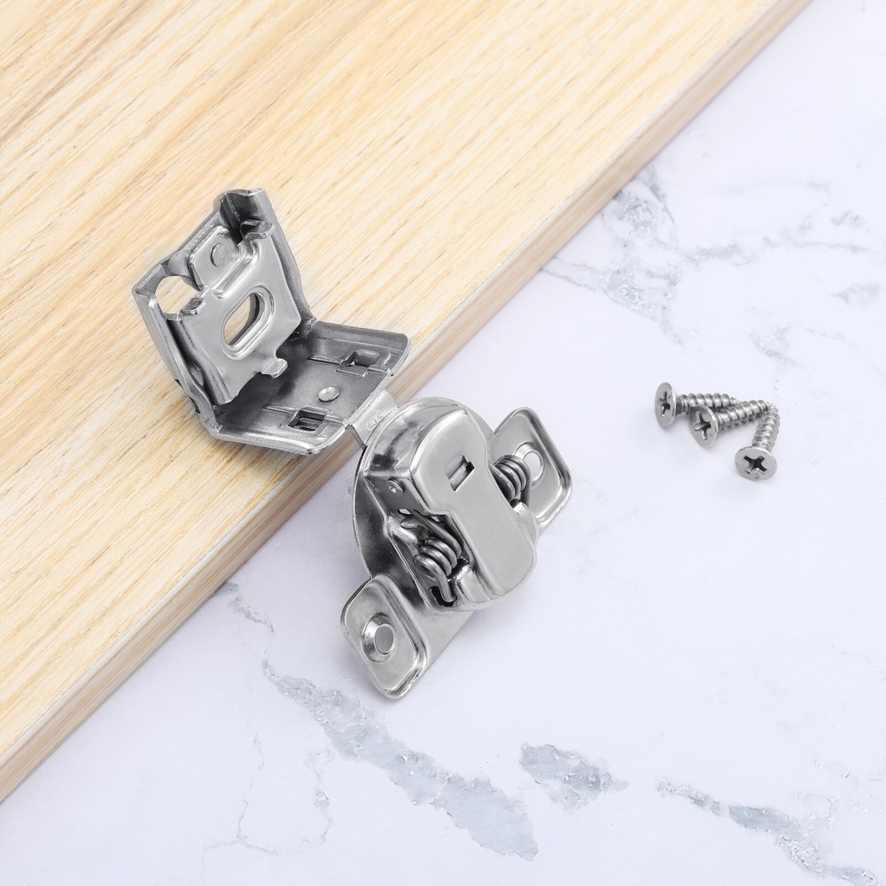 5 Pcs 1-1/4" Soft Close Compact Cabinet Hinges Cold Rolled Steel 105° Adjustable