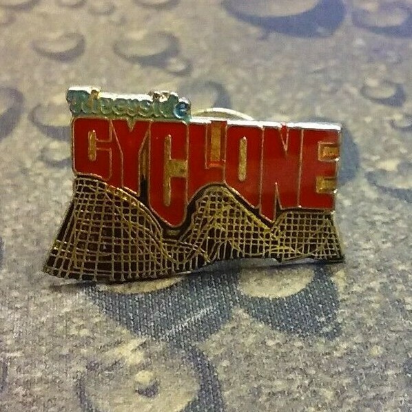 Riverside Cyclone Roller Coaster pin badge