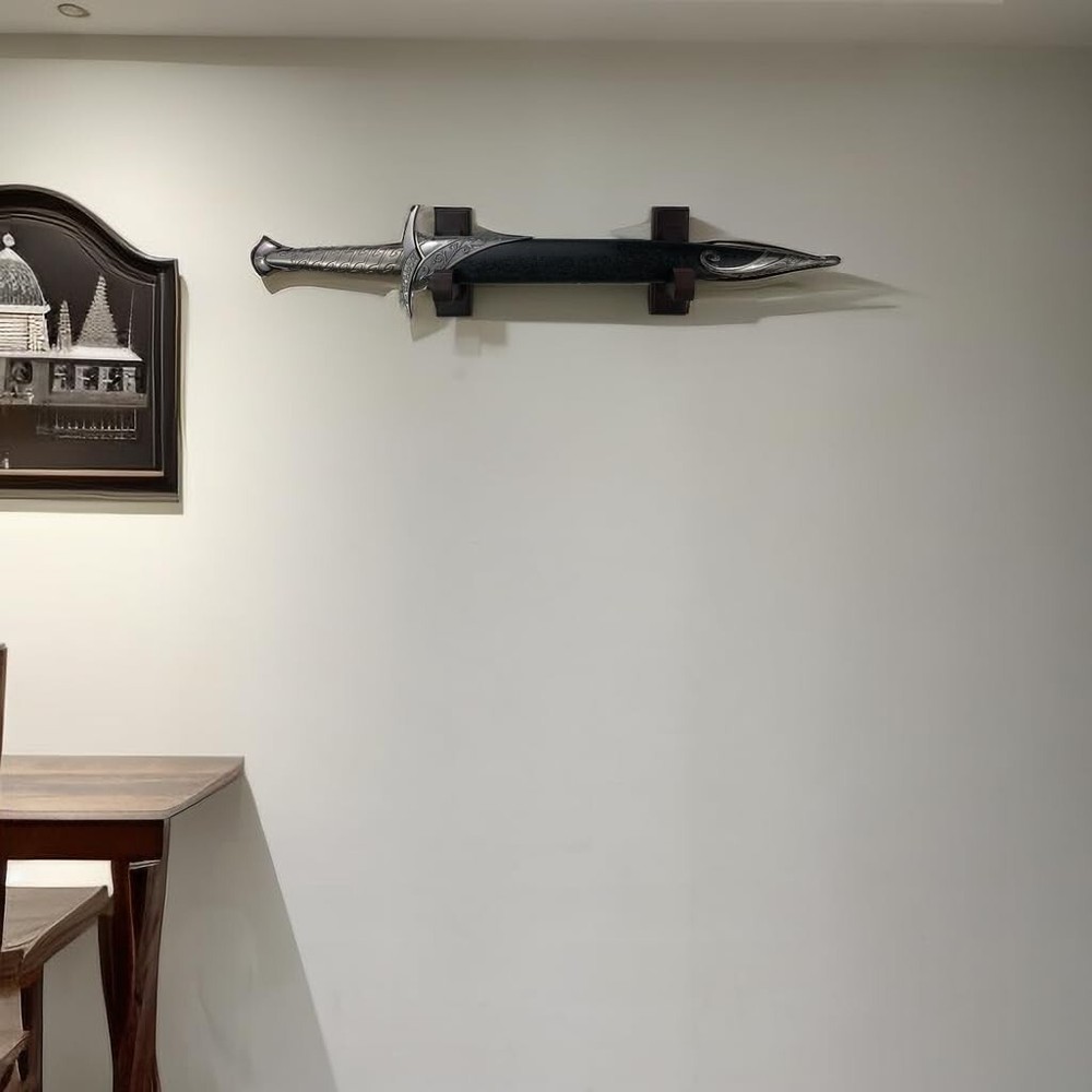 Versatile Decorative Sword Rack with Dual Hooks - Display Your Weapons Elegantly