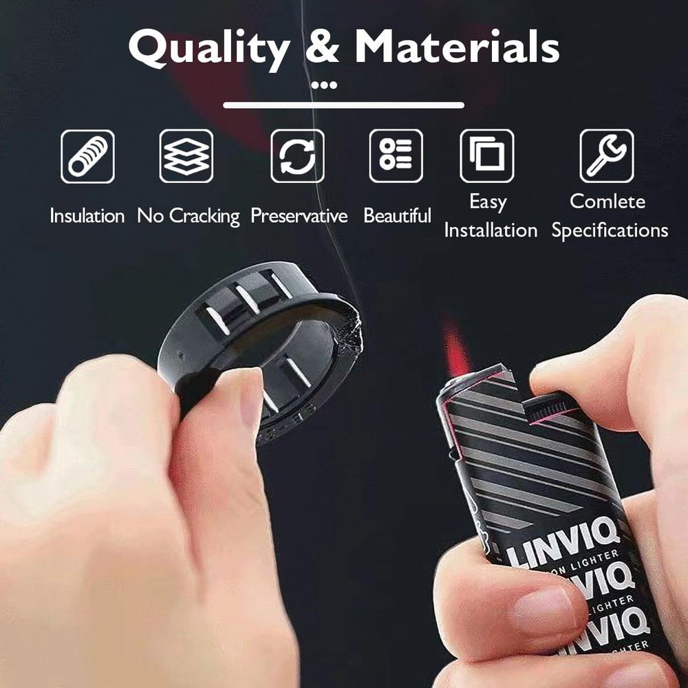 2-1/2(63mm) Black Snap-in Knockout Insulating Bushing Grommets Plastic Cabl
