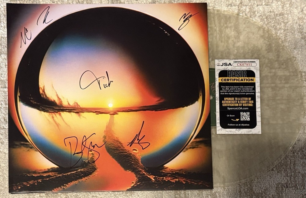 CAGE THE ELEPHANT SIGNED NEON PILL VINYL LP - JSA COA