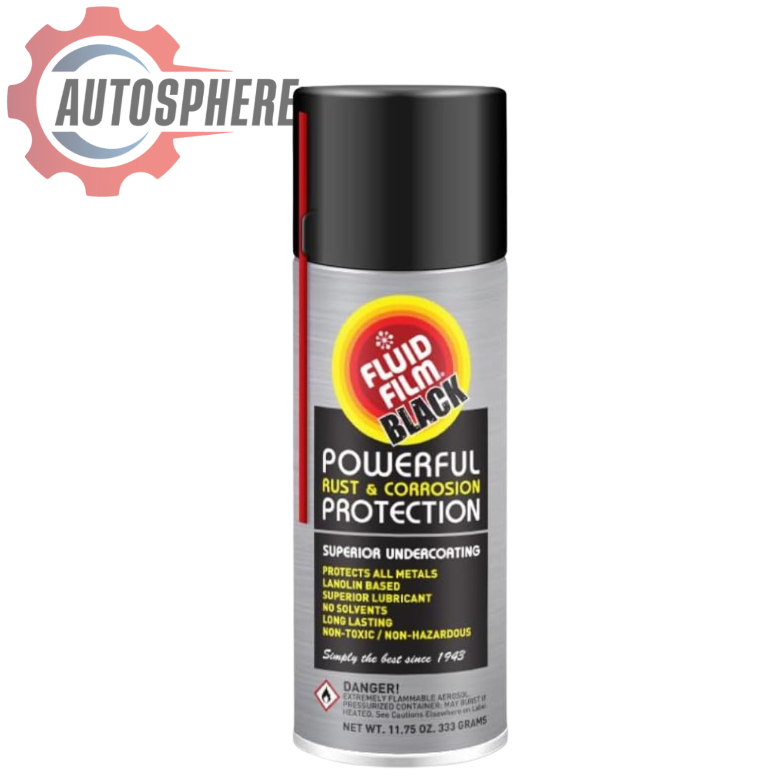 Fluid Film AS11B Black Undercoating Spray Rust Inhibitor Protection Black 12Pack