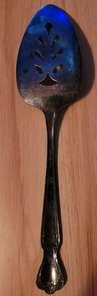 VTG Pie Cake Server Silver Plated IS Rogers & Bro. Slotted Tarnished