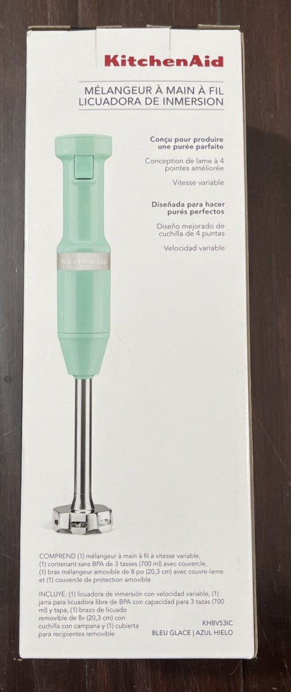 KitchenAid Corded Hand Blender Ice - Blue (KHBV53IC)