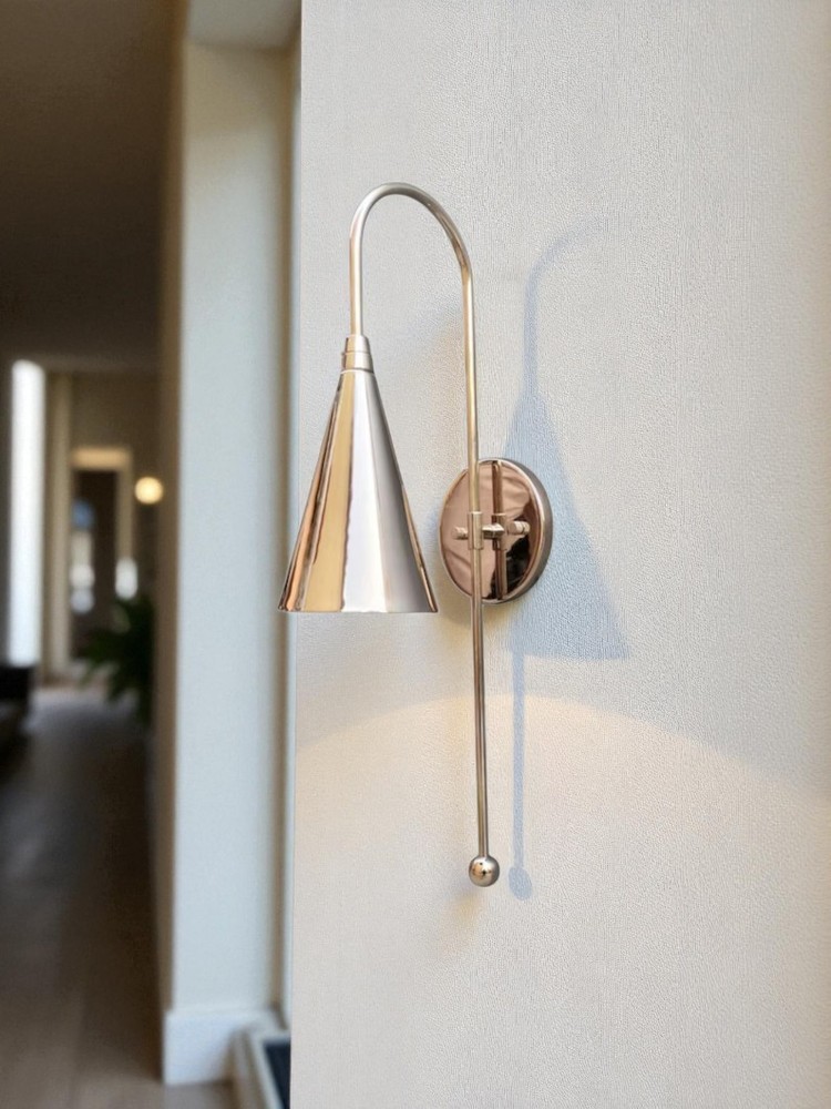 Clemente single light Modern sconce light , Mid century Wall sconce Brass light