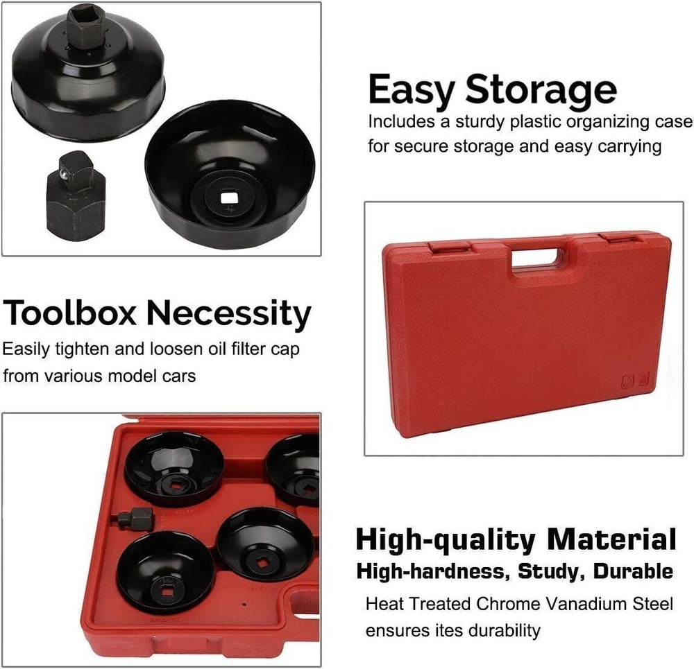 Oil Filter Socket Set Cup Socket Tool Set 16 PCS Oil Filter Cap Wrench