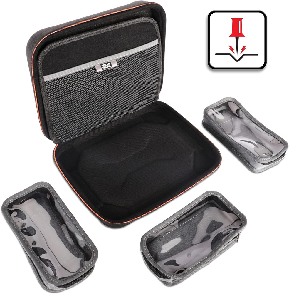 XL Semi Hard Shell Dart Case - Protective Case for 15 Piece Dart Set, Tips, Flig