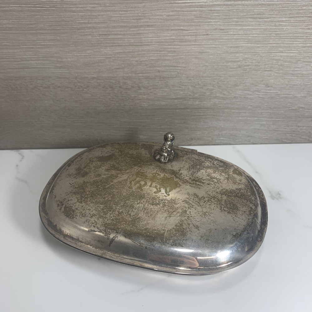 Vintage Silverplate Silent Butler Crumb Catcher *Missing Handle*