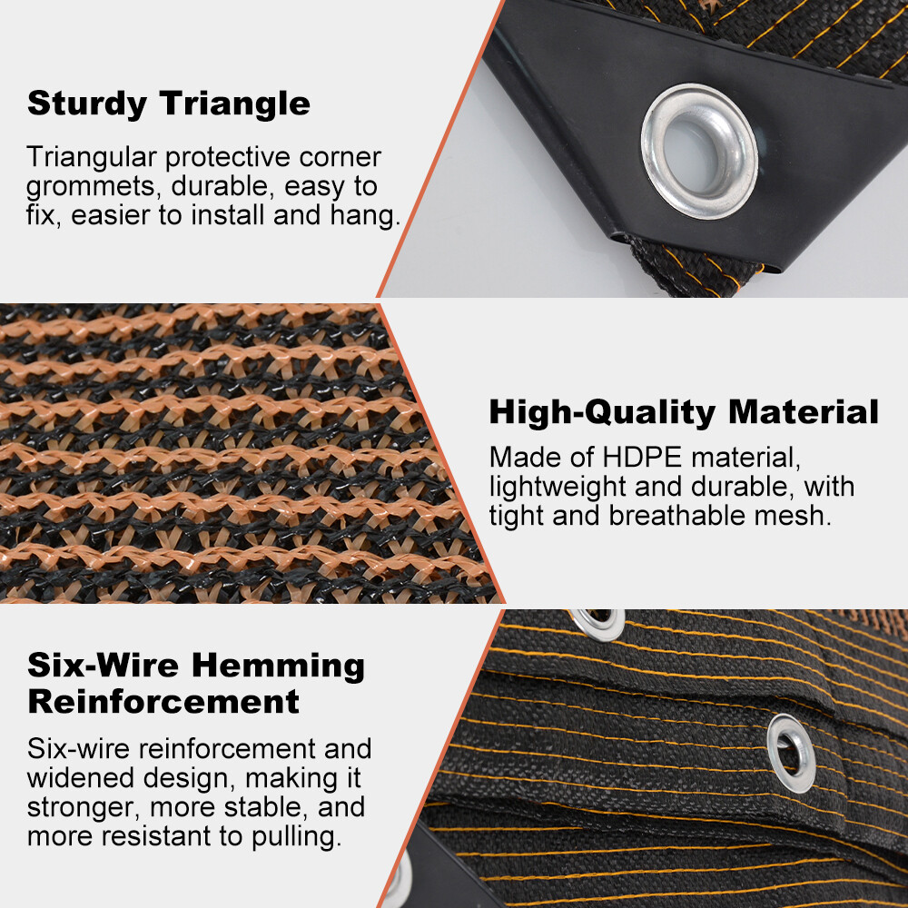 Sun Shade Sail Canopy Shelter Patio Yard Pool Mesh Cover Outdoor UV Protection