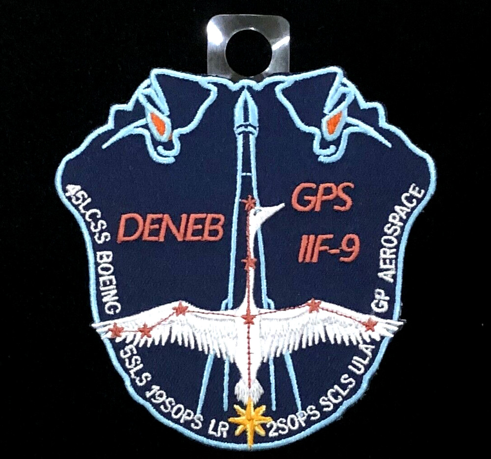 DENEB GPS 11F-9 PAYLOAD USAF PATCH WITH RETAIL RACK TAB ATTACHED