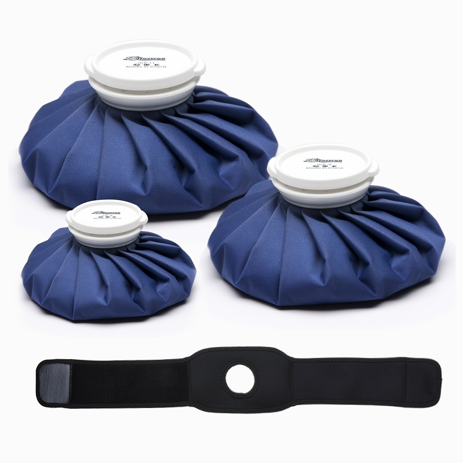 4pcs/11"/9"/6" with Trap,Reusable Ice bag,Ice pack,Hot water bag,Hot water bottl