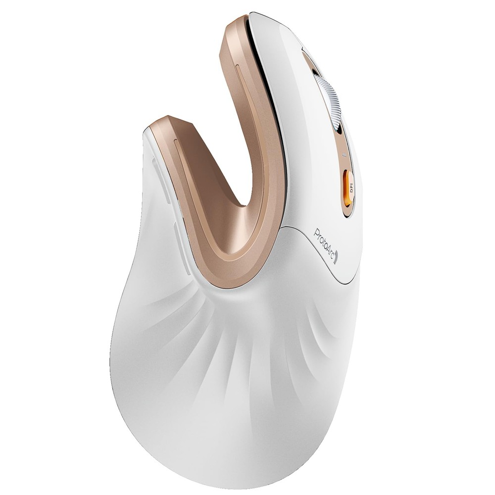 ProtoArc Ergonomic Mouse, EM11 NL Bluetooth Rechargeable Wireless Vertical Mo...