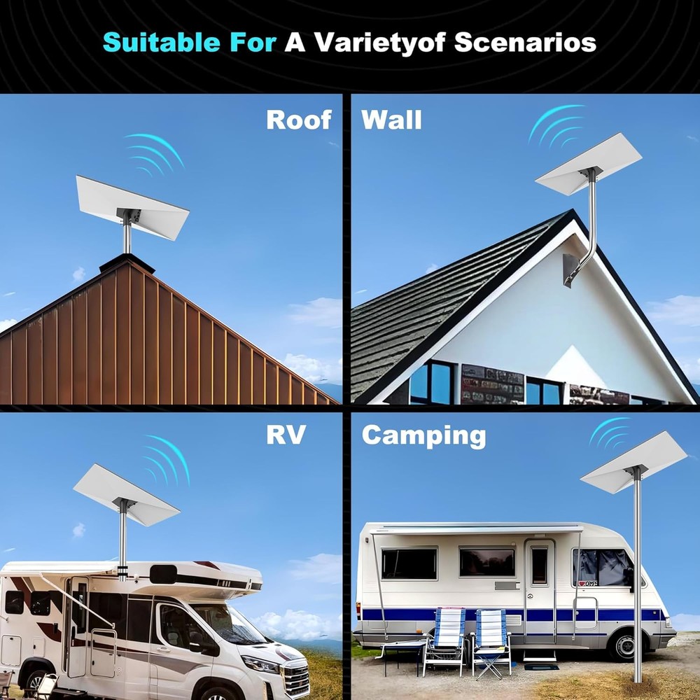 Starlink Gen 3 Pipe Adapter, Adjustable Pole Mount Adapter Mounting Kit
