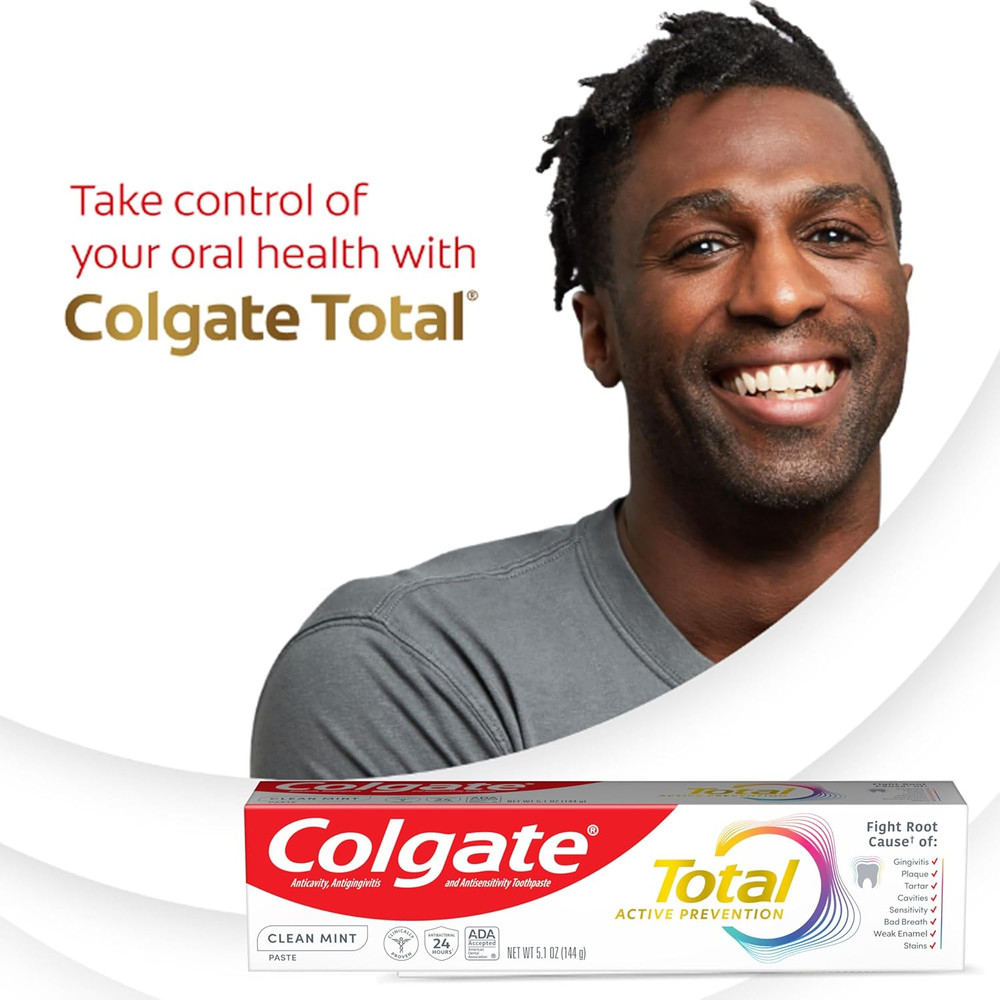 Total Active Prevention Clean Mint Toothpaste, Anticavity Fluoride Toothpaste, C