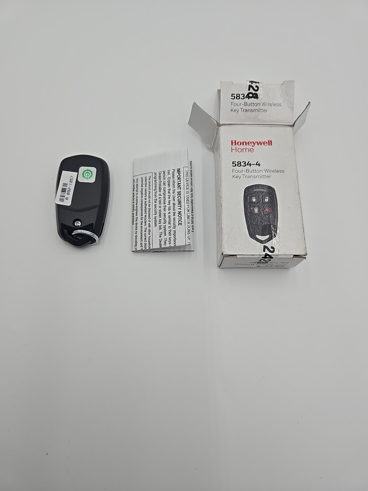 Honeywell 5834-4 (4 Button Remote Control - Black)