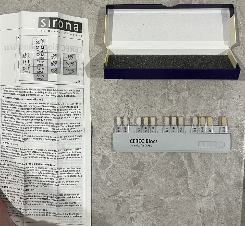 Cerec Sirona Blocs Shade Guide - Complete